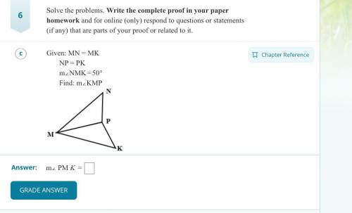 ASAP PLEASE. Solve the problems. Write the complete proof in your paper homework and for online (on