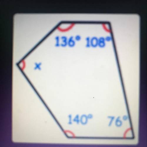 What is the angle of x?