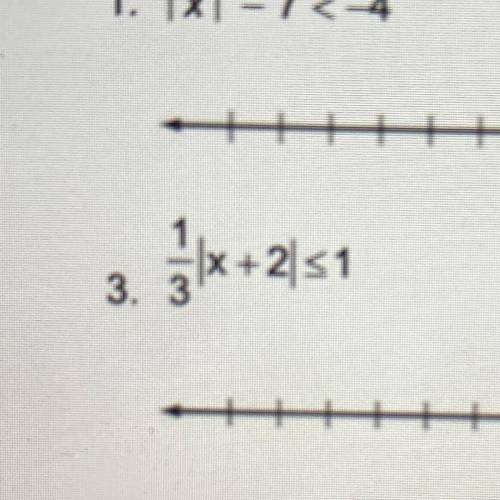 1/3|x+2| is less than equal to 1