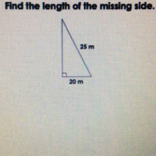 Find the length of the missing side. Please help!