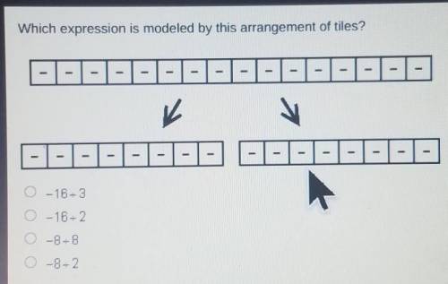 Which expression is modeled by this arrangement of tiles?