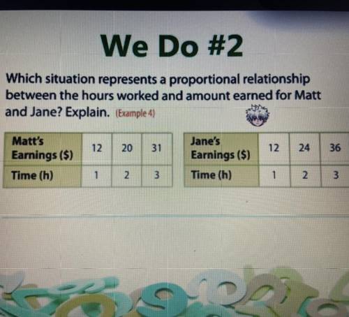 Which situation represents a proportional relationship

between the hours worked and amount earned