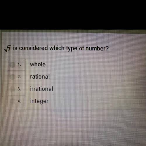 Is considered which type of number??