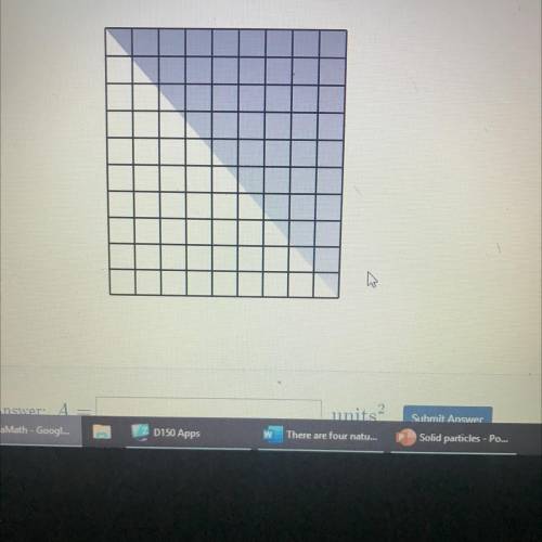 The grid you see below is in the shape of a rectangle. What is the area, in

square
units, of the