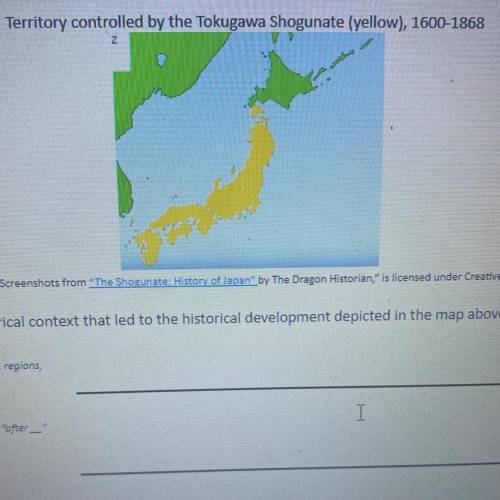 Explain the historical context that led to the historical development depicted in the map above