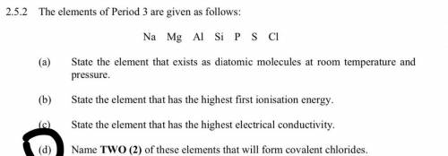 What are even covalent chlorides? Question D