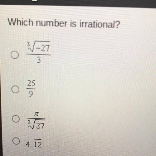 Which number is irrational?
(57 min left)