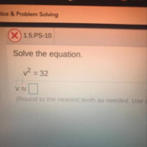 Solve the equation.
c²=41