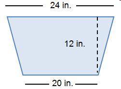 The front face of a laundry basket is in the shape of a trapezoid as shown. A trapezoid has a base