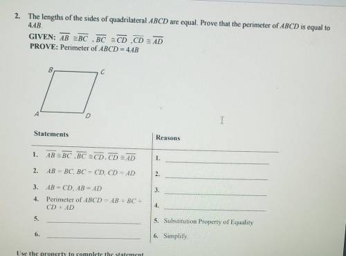 PLEASE HELP

. The lengths of the sides of quadrilateral ABCD are equal. Prove that the perimeter