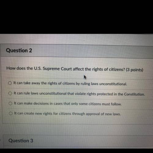How does the U.S. supreme court affect the rights of citizens