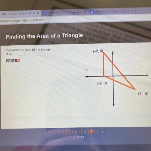 Calculate the area of the triangle? What is the best way to solve it