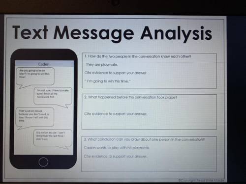 Help me with my text message analysis im gonna give 15 points