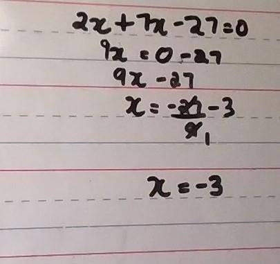 If using the method of completing the square to solve the quadratic equation

x2+7x -27 = 0, which