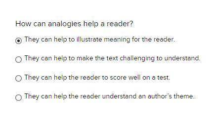 How can analogies help a reader?