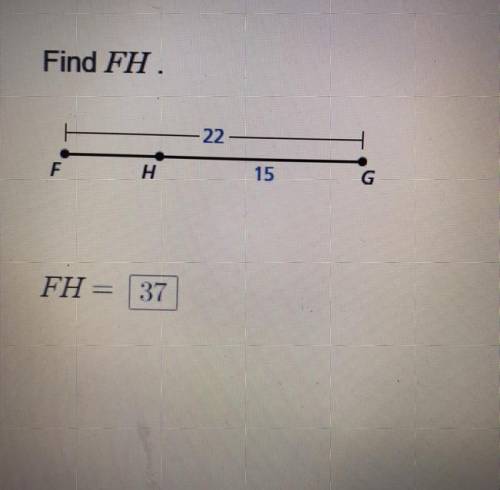 Is this right? you’re supposed to find FH