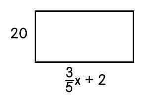 The question is asking for a simplified expression for the area of the rectangle???