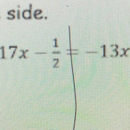 Rewrite each problem so that x appears on only one side