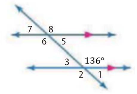 Use Figure 1 to answer questions 1-4

1.What is the measure of angle∠5
2.What the measure of angle