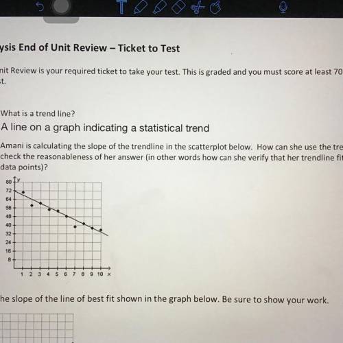 I NEED HELP ASAP (Only answer b )

Amani is calculating the slope of the trendline in the scatterp