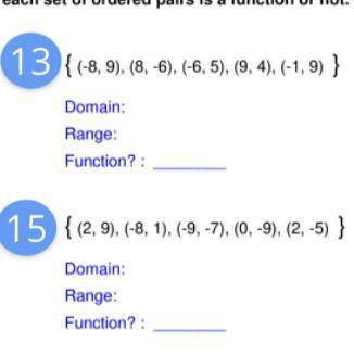 (Photo added) Are they functions?//Algebra//no need to do range or domain