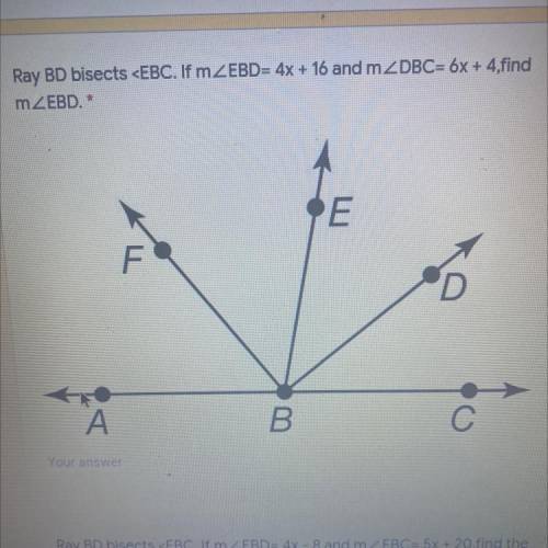 10 points
Ray BD bisects