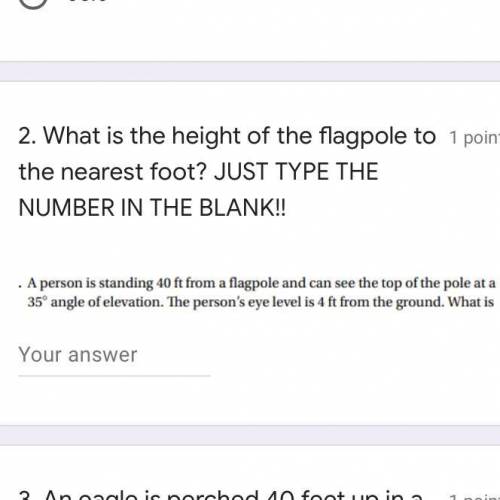 What is the height of the flagpole to the nearest foot?