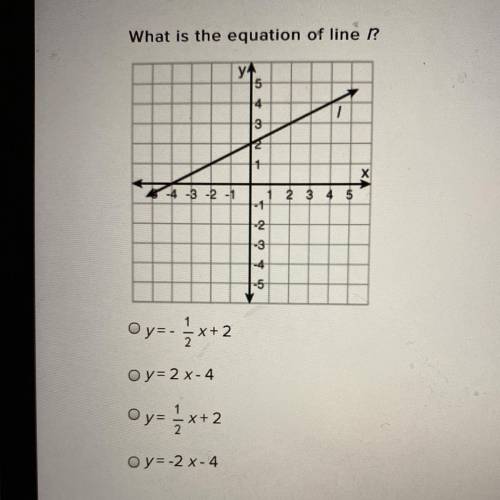What is the equation of line l