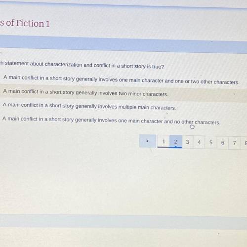 Which statement about characterization and conflict in a short story is true?