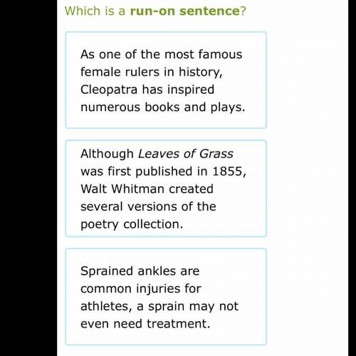 IXL run on sentences question, please don’t get it wrong I love more than 1 person answering!!