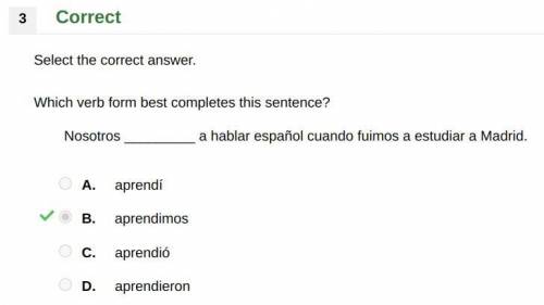 Which verb form best completes this sentence?

Nosotros _________ a hablar español cuando fuimos a