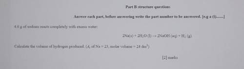 Part B structure questions

Answer each part, before answering write the part number to be answere