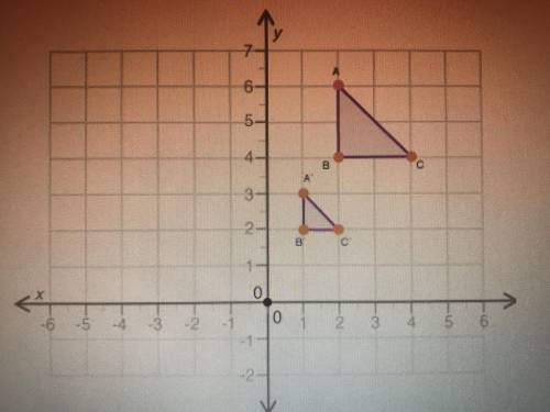 (picture included) Triangle PQR is transformed to similar triangle P’Q’R’:

what is the scale fact