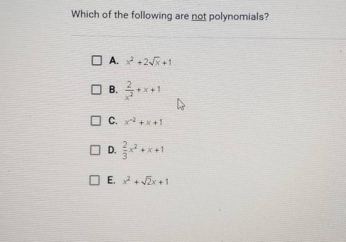 Which of the following are not polynomials