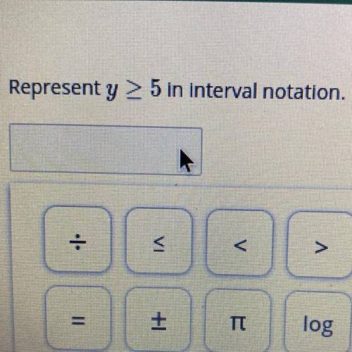 Represent in Interval notation