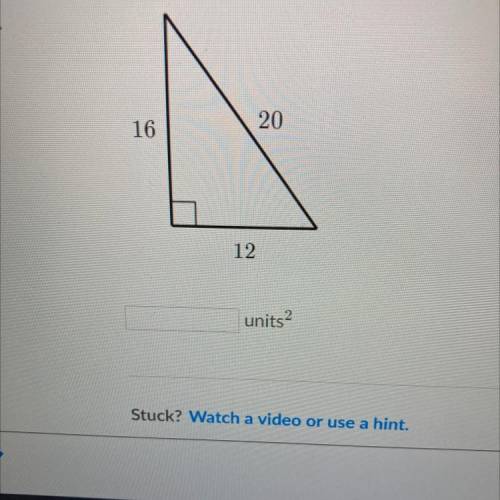 What is the area for the triangle??