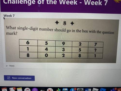 What single-digit number should go in the box with the question
mark?