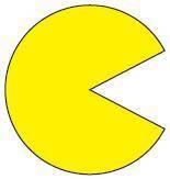 The figure below shows an image of Pac-Man from the classic video game. The mouth of Pac-Man form