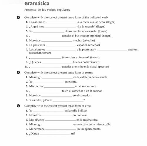 Help with these spanish question