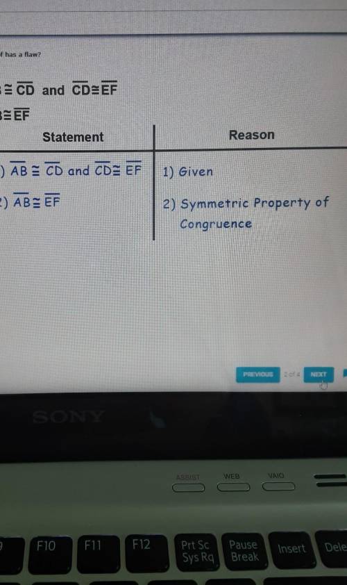 which proof has a flaw? ( i need help in my geometry class, and will give brainliest answer if is c