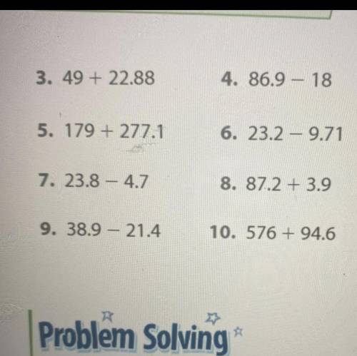How to estimate the sums and differences problems 3-10
