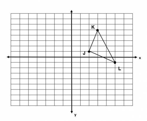 Triangle JKL is pictured in the coordinate plane. Triangle JKL is dilated to create the new ordered