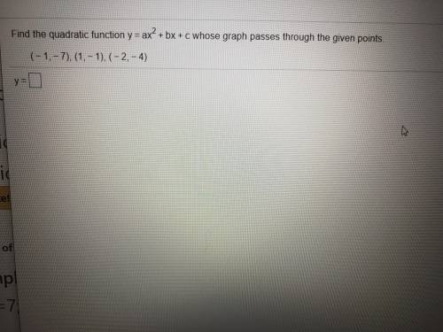 Find the quadratic function.