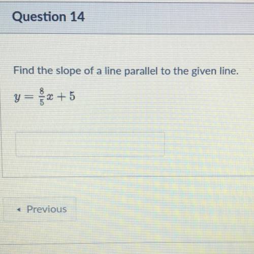 Find the slope of a line parallel to the given line.