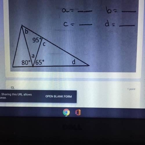 What are the measures of angle A,B,C and D?