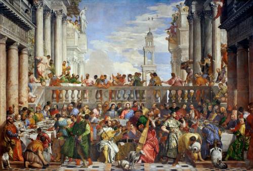 What elements or principles of art does Paolo Veronese use in this painting?