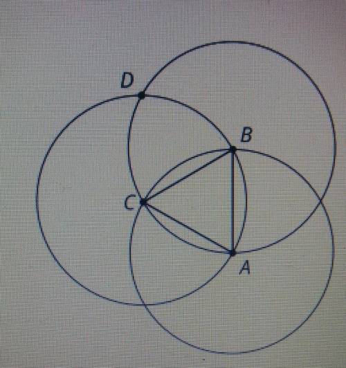 The 3 circles in the diagram have centers A, B, and C.

a. Explain why segments AB and AC have the