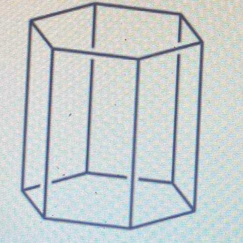 The figure below shows a hexagonal prism. Imagine a cross-section of the prism formed by a plane th