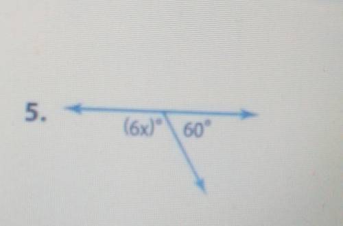 Find the measure of x in each figure. (Look at photo)