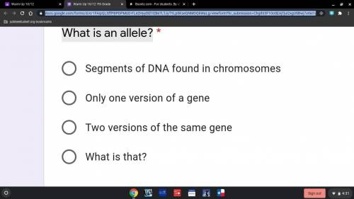 What is an allele? / plz anser this i will rate YOU